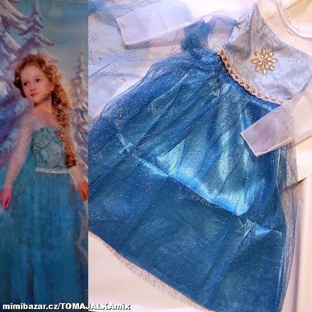 Princezna Elsa Kostým, šaty, frozen na karnevál