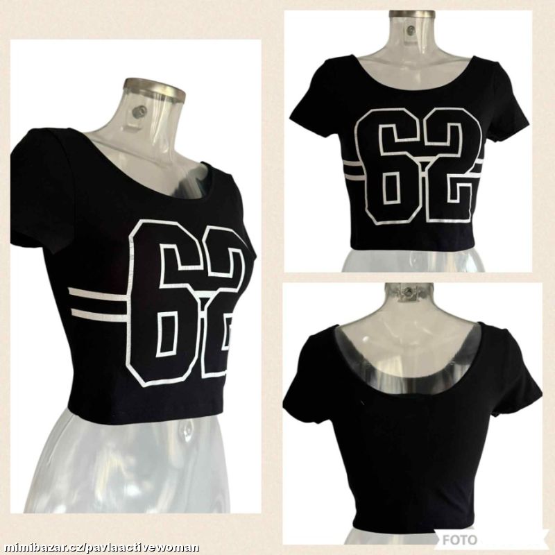 Č.6085 SEXY PRUŽNÝ CROP TOP NOVÝ v.S