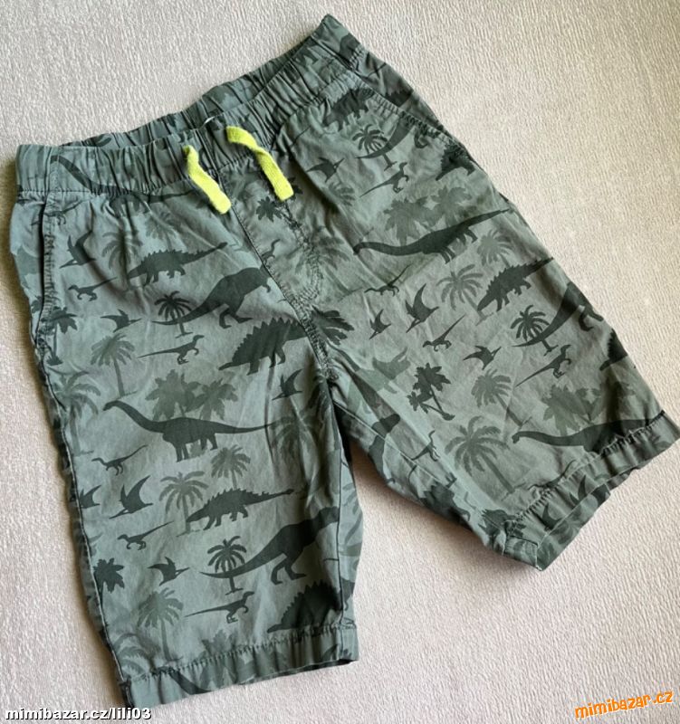 CHLAPECKÉ KHAKI KRAŤASY S DINOSAURY H&M