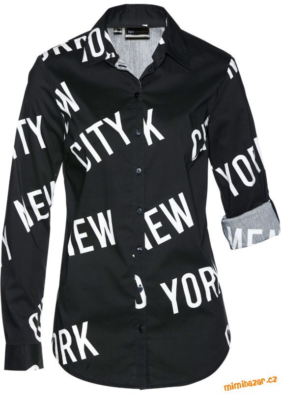 Černo-bílá halenka Bonprix vel. M