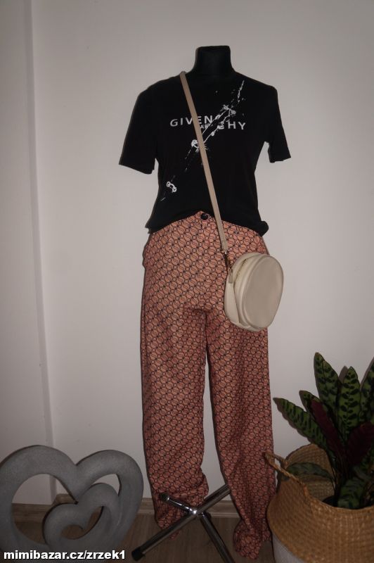 BLACK nádherné široké letní kalhoty s kapsami v.S