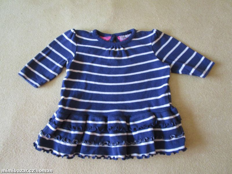 Velmi pěkné bavl. šatečky zn. F + F, vel. 56