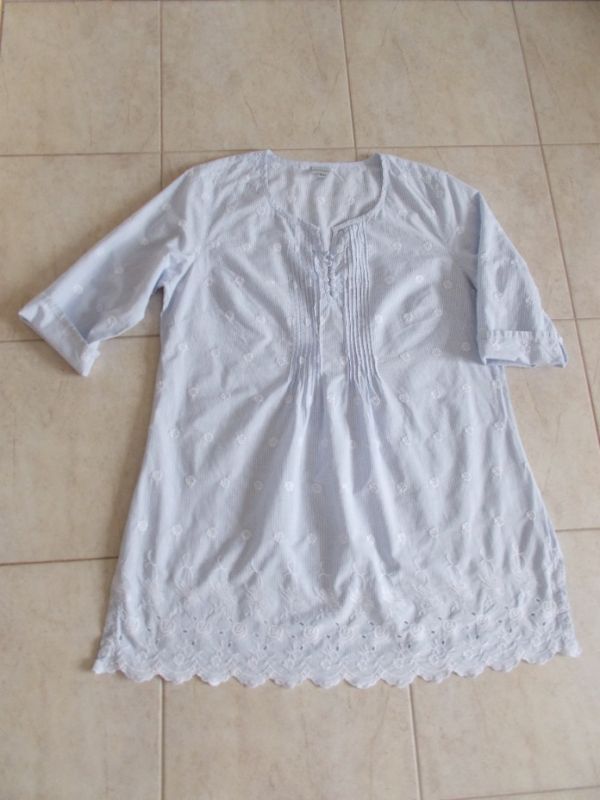 Modrobélé šaty letní, tunika N*O*V*É*