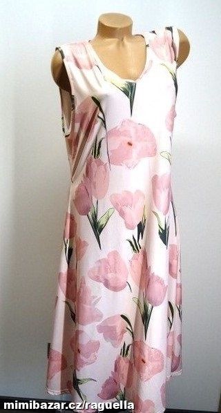 PŘEKRÁSNÉÉÉ LUXUSNÍ DL.ŠATY S TULIPÁNY L 44-46