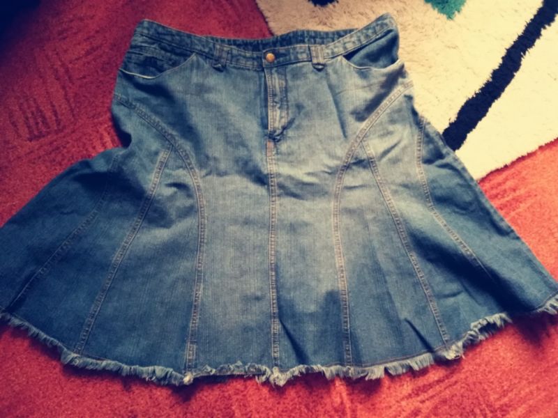 Džínová retro sukně