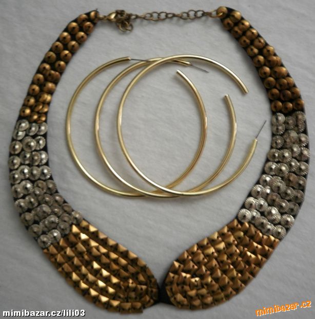 ZLATOSTŘÍBRNÝ NÁHRDELNÍK + NÁUŠNICE