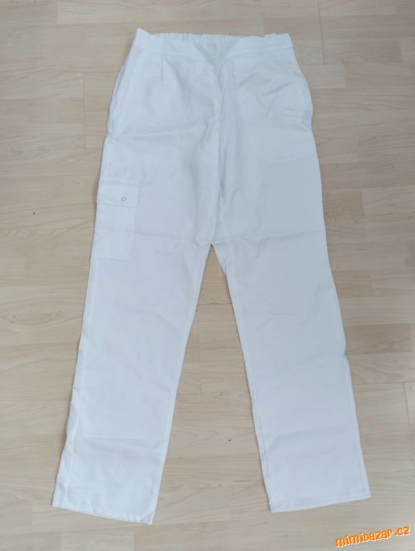 Pracovní bílé kalhoty M + P vel.L