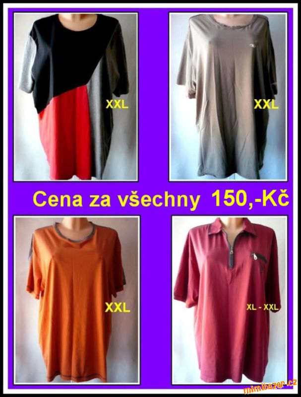 PÁNSKÉ TRIČKO 4 ks vel. XXL