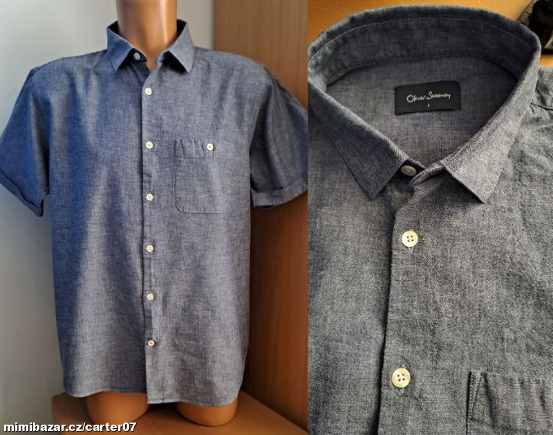 Pánská modrá košile O. Sweeney/L-M/2x55cm