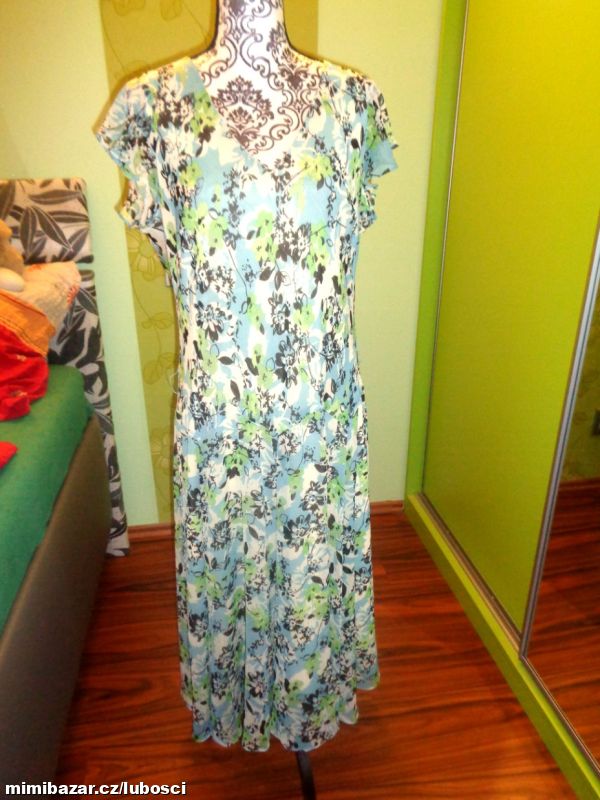 Krásné zelenotyrkysové letní šaty