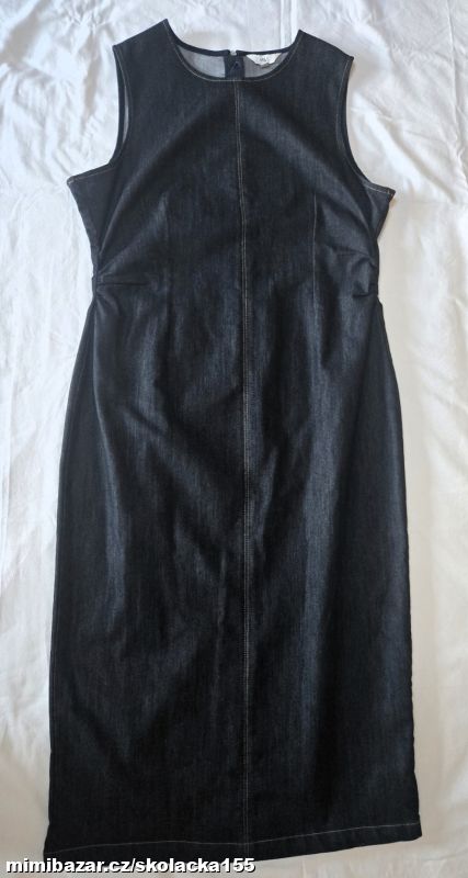 Delší riflové elegantní šaty M&S, v. 44-46