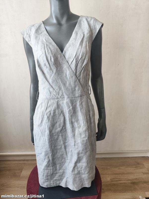 Lněné šaty s podšívkou Antonio melani vel M