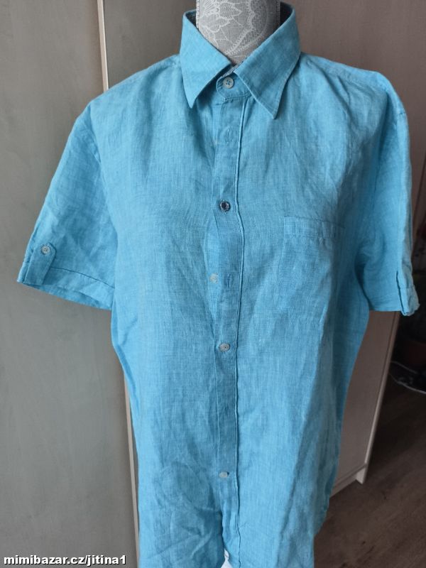 Lněná košile pánská vel L stones