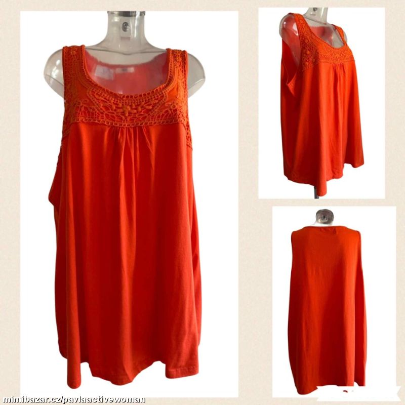 Č.1426 PRUŽNÝ BAVLNA TOP NÁTĚLNÍK NOVÝ v.56/58