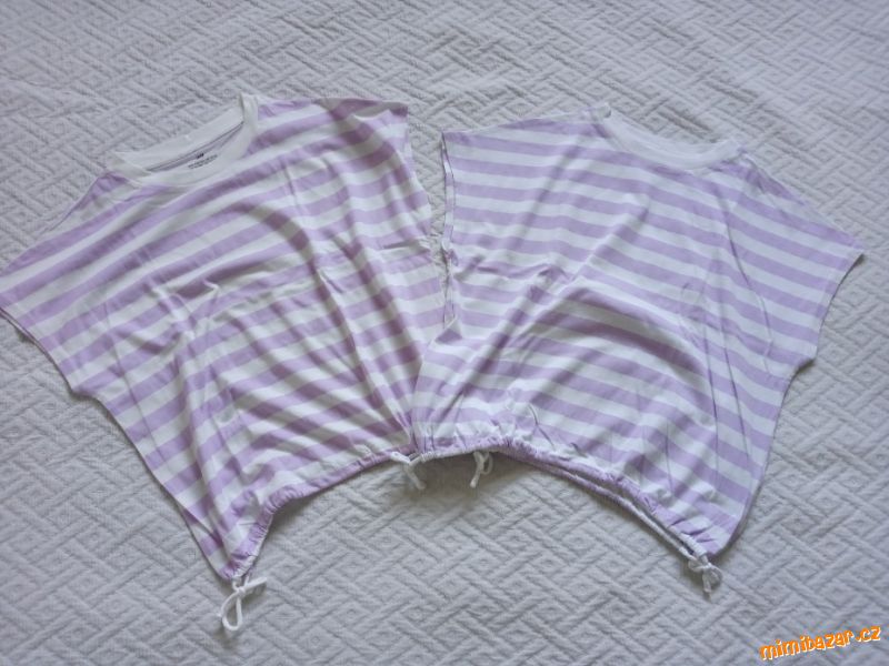 2x no-vé triko H&M vel. 158/164