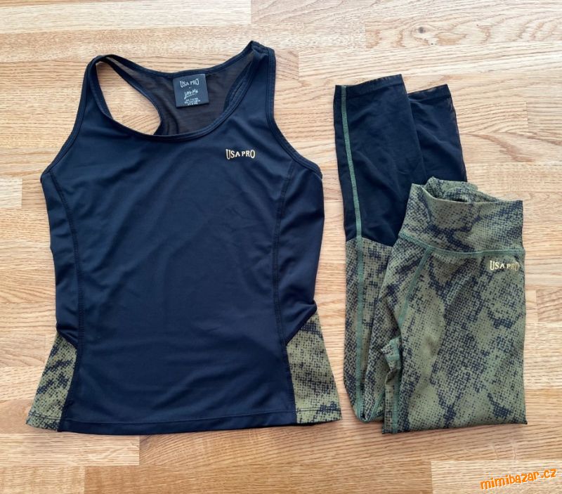 Komplet & souprava top a legíny USA Pro v. 122/128