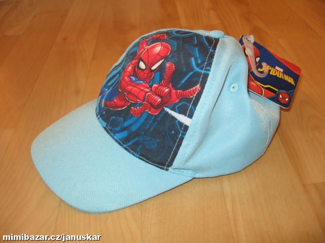 Dětská modrá chlapecká kšiltovka se Spidermanem