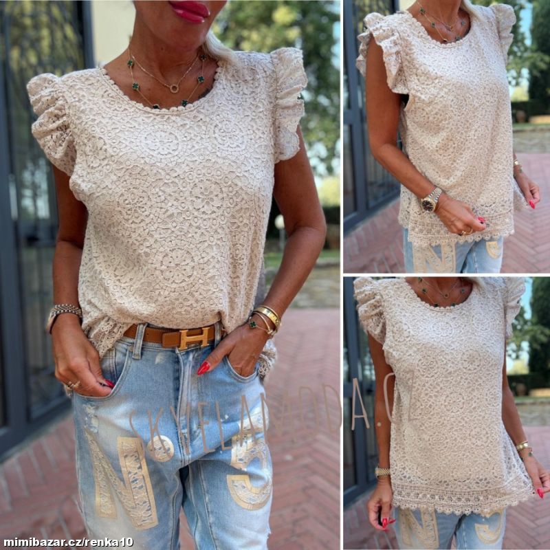 Dámská luxusní halenka krajka EAST