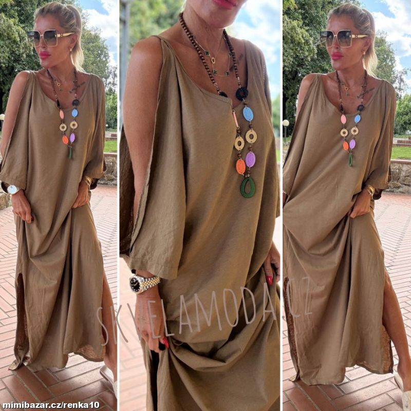 Dámské oversize šaty BIANCHI s průstřihy