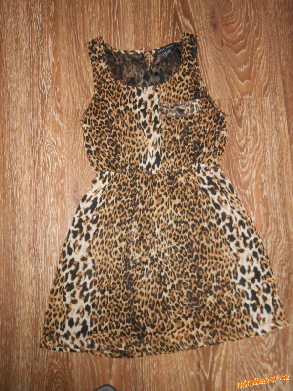 tygrované leopardí letní minišaty Gate S 158 164