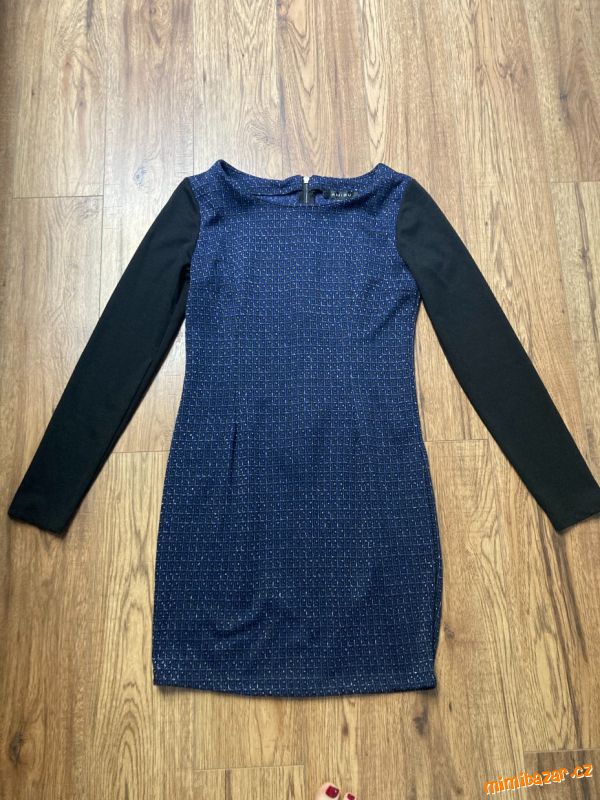 Černo-modré pouzdrové šaty Amisu (vel. 38)