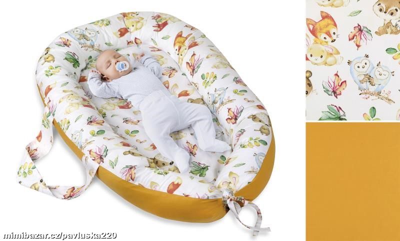 Hnízdečko pro miminko lesní zvířátka 30x70 cm