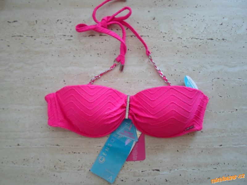 Růžové plavky plavková podprsenka 70A