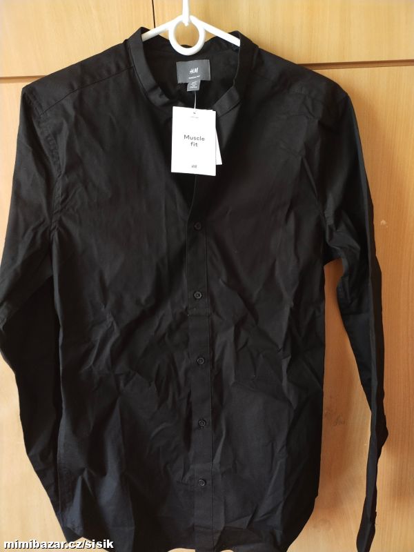 Černá košile H&M S/170/176.