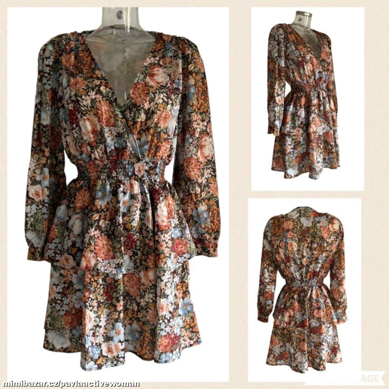 Č.6389 LEHKÉ VZDUŠNÉ ŠATY NOVÉ v.38