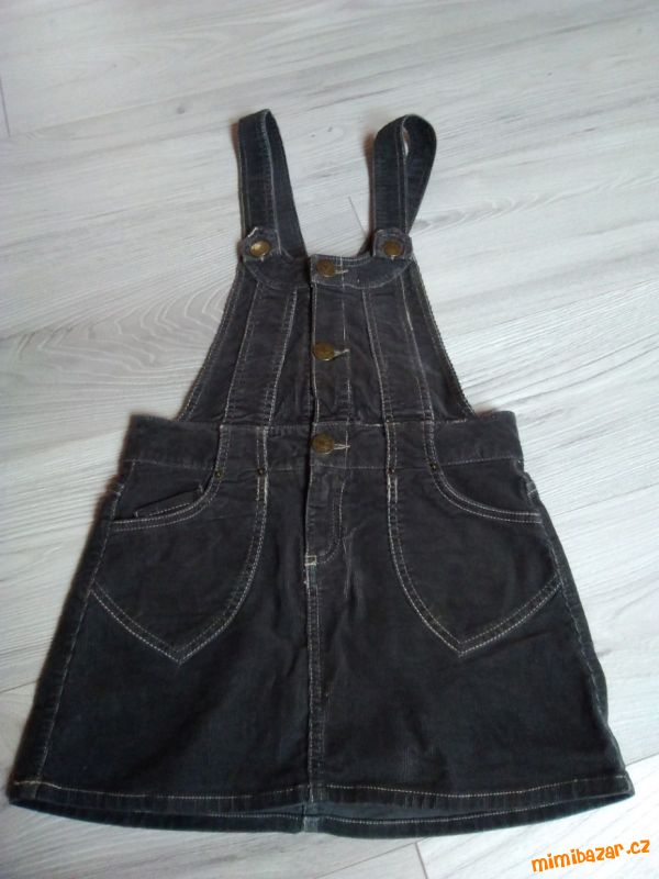 Manžestrová sukýnka s laclem ZARA vel. 9-10 let