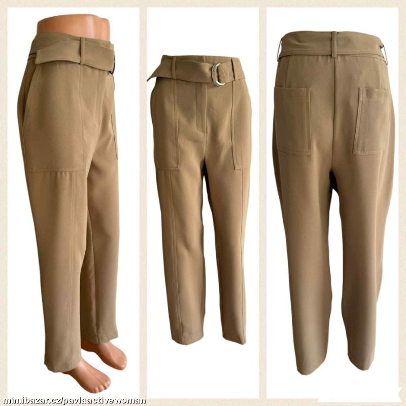 Č.7269 PŘÍJEMNÉ TRENDY DÁM. ZN. KALHOTY NOVÉ v.44