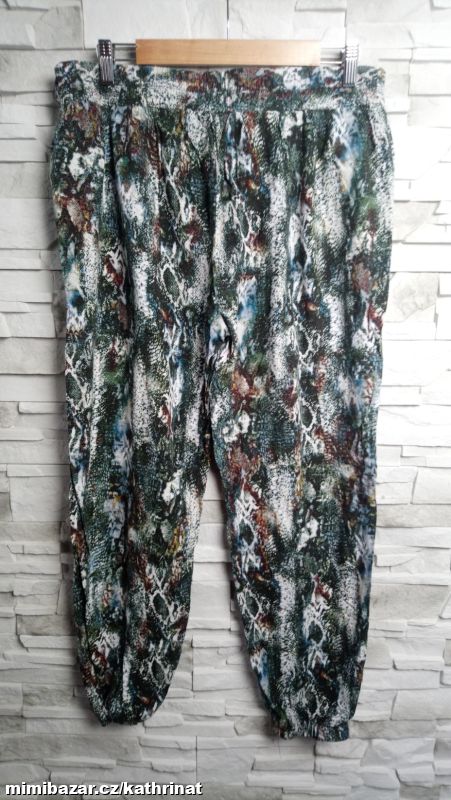 Vzorované lehké kalhoty Janina, vel. 44