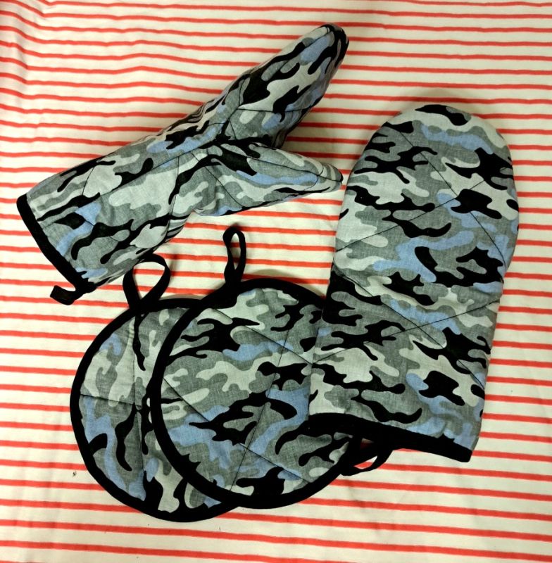 Maskáč , chňapky, rukavice, utěrka, ubrus, 