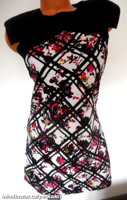 černé květované šaty uk 8