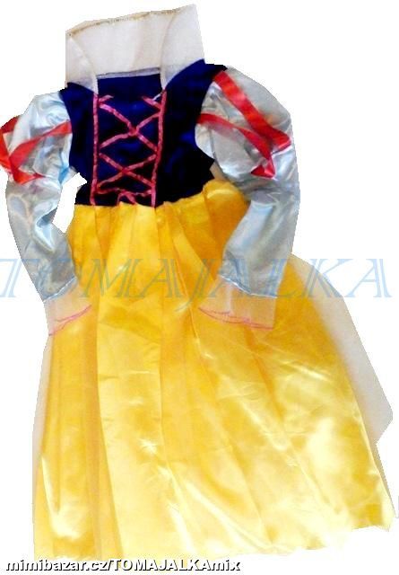 Karnevalová maska, kostým - Sněhůrka šaty 4-7let