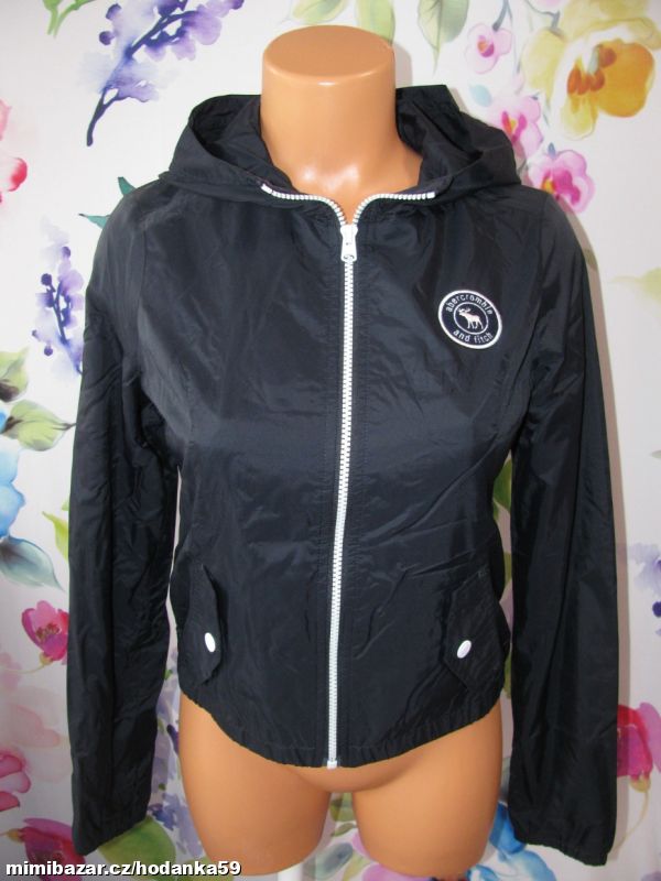 Tmavě modrá přechodová bunda s kapucí