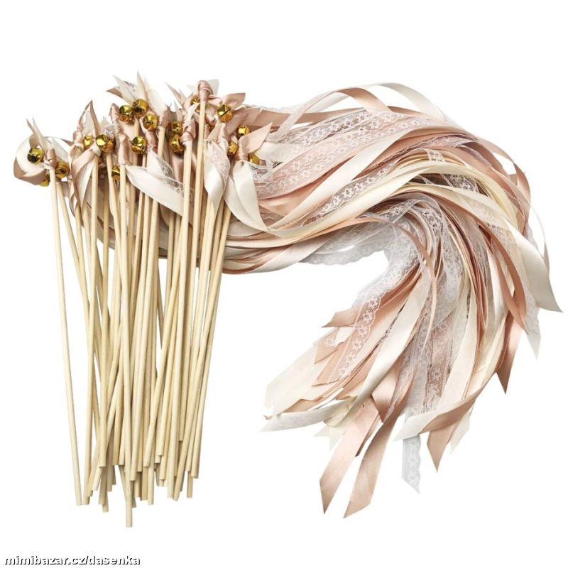 Svatební mávátka s rolničkou 50 ks