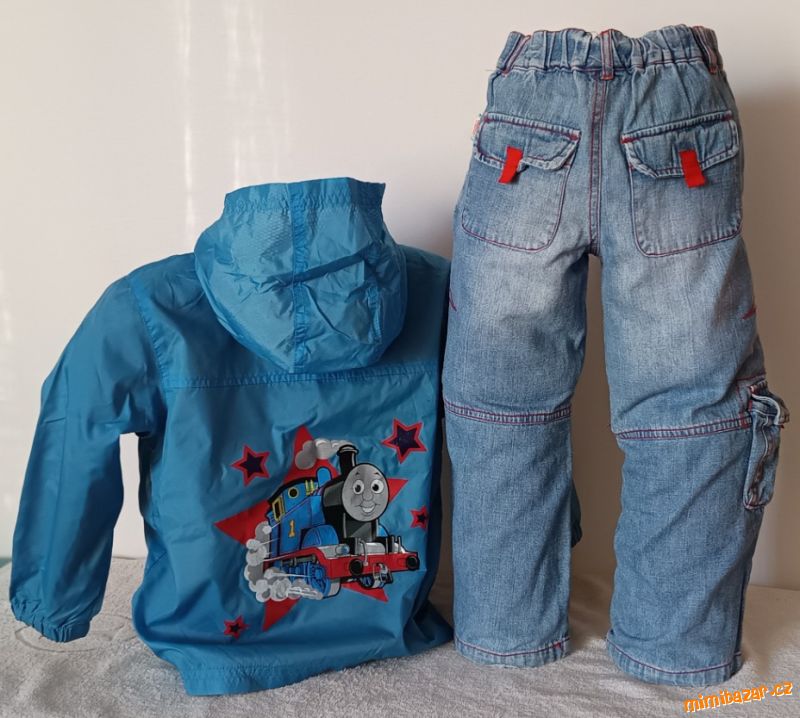 Bunda + džínové kalhoty