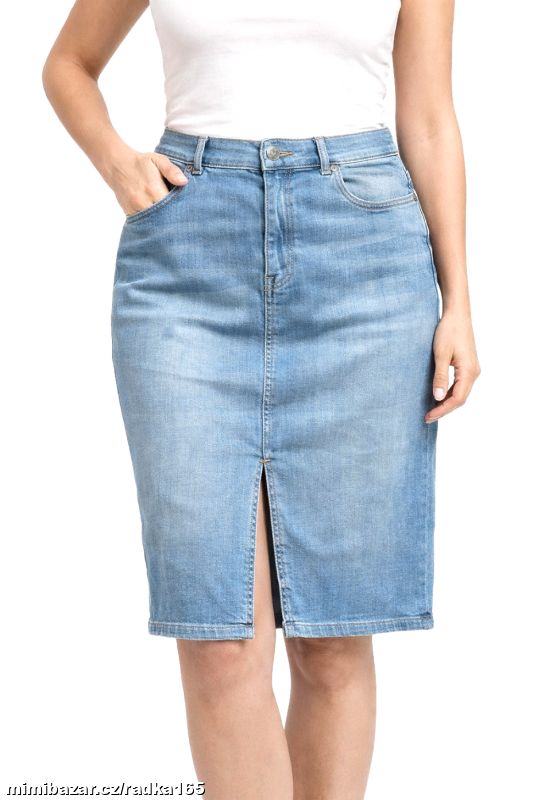 Pružná měkoučká riflová sukně vel.54