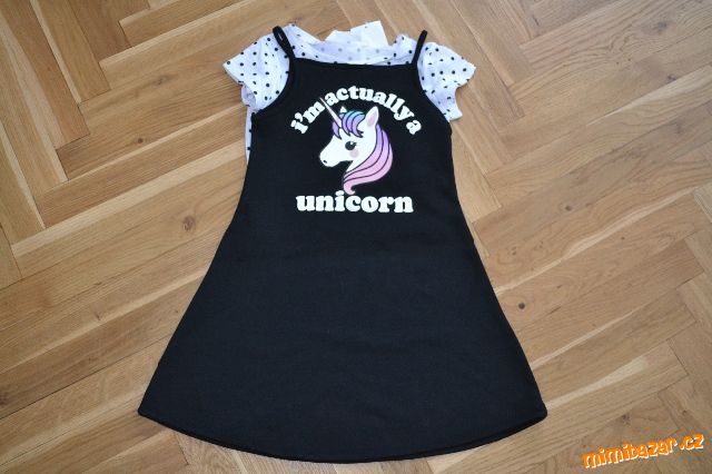 ŠATY, ŠATOVKA UNICORN - VEL 110/116