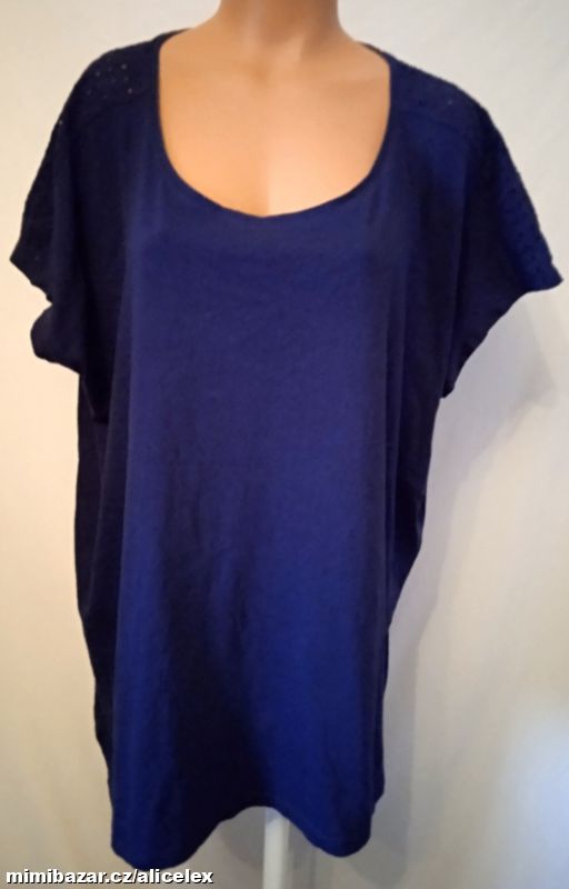 h3 Modré triko ESMARA s krajkou na rukávech