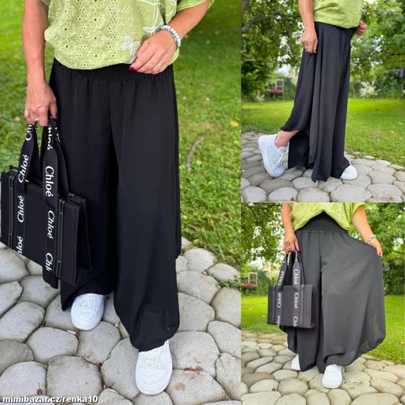 Dámské kalhoty ŠIROKÉ NOHAVICE - skladem