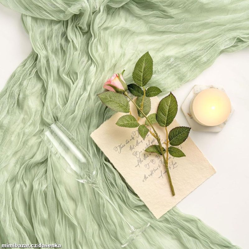 Tylový běhoun na slavnostní stůl 3m x 80cm