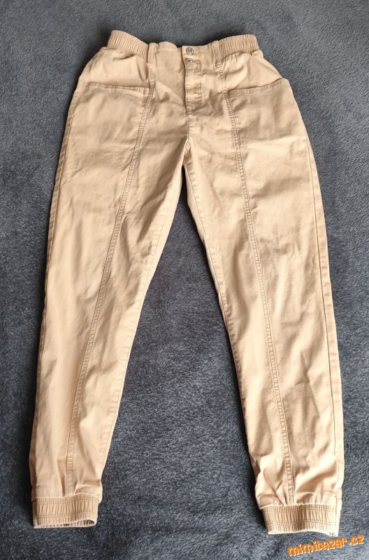 Pískové Jogger kalhoty vel.40