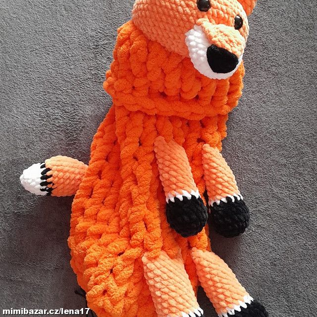 NOVÝ háčkovaný PLYŠÁK - PYŽAMOŽROUT - LIŠKA