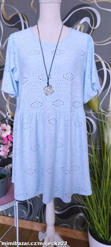 NÁDHERNÁ SVĚTLE MODRÁ TUNIKA ~~~~~ 8613