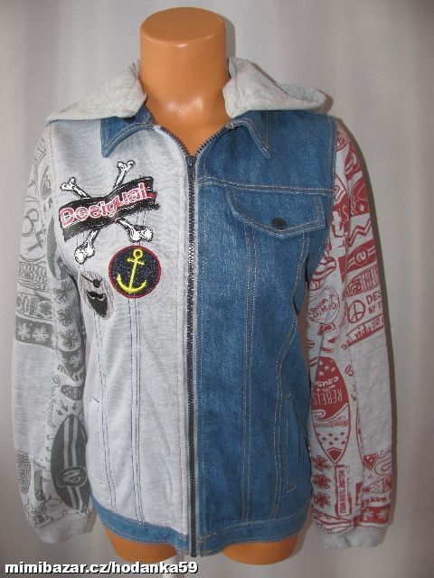 Džínová bunda s kapucí-DESIGUAL