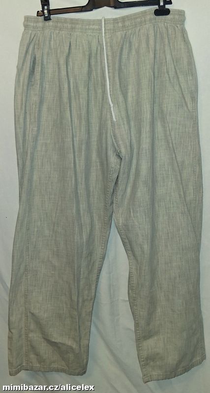 h12 Béžové kalhoty do gumy