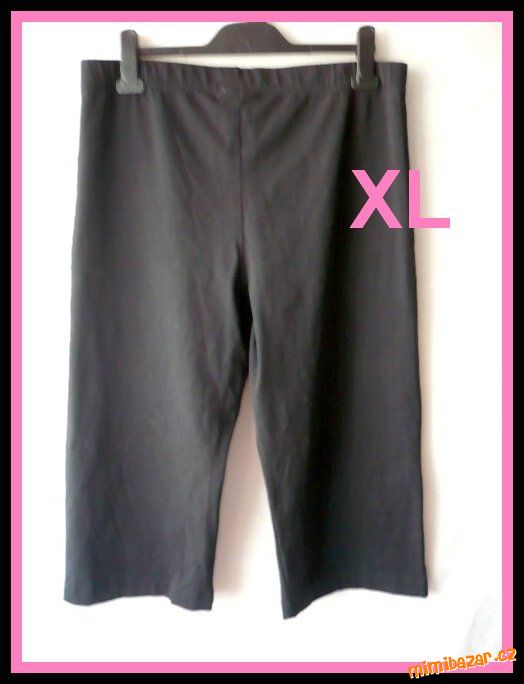KALHOTY TEPLÁKY 3/4 ČERNÉ vel. XL/52