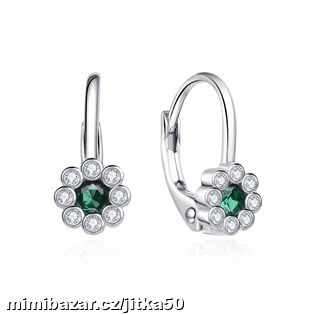 Stříbrné dívčí náušnice kytičky
